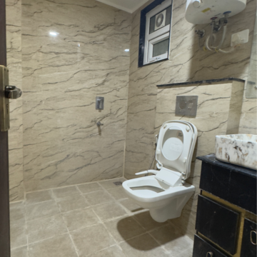 Bathroom in 3 BHK Builder Floor at Chattarpur – for Rent