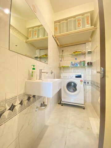 Bathroom in 1 BHK Apartment at Krishna Galaxy Santacruz, Santacruz East – for Rent