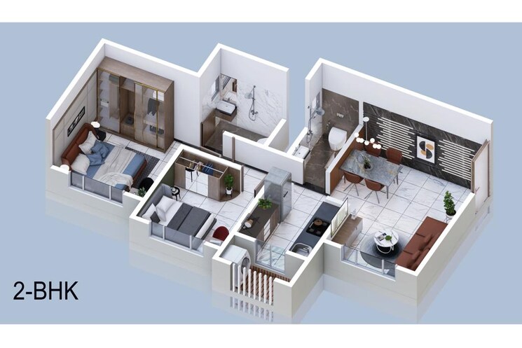 Floor Plan, shree-krishna-bhoomi 2 Bedroom 447 Sq.Ft. Apartment In Naigaon East Palghar 8971556