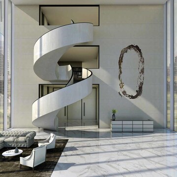 Staircase in 3 BHK Apartment at M3M Trump Tower, Sector 65 – for Sale