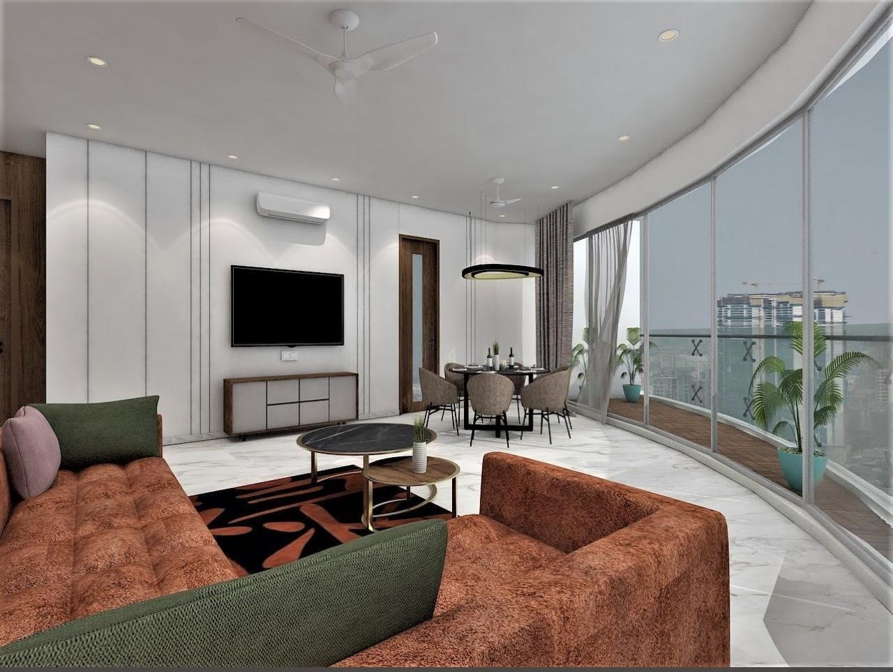 3 BHK + Servant Room Apartment For Sale in Lodha The World Towers World One Tier 2