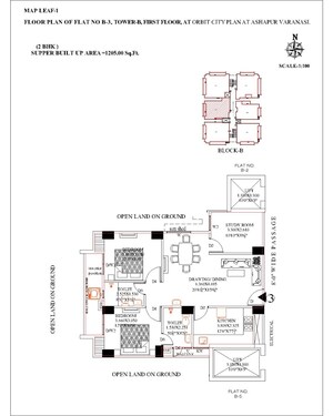 Floor Plan in 2 BHK Apartment at Ashapur – for Sale