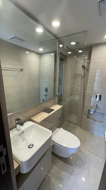 Bathroom in 1 BHK Apartment at Hiranandani Regent Hill, Powai – for Rent