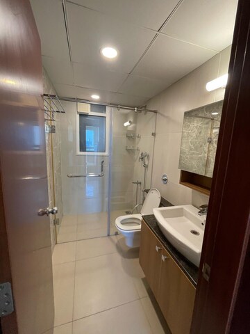 Bathroom in 3 BHK Apartment at Karle Zenith Residence, Nagavara – for Rent