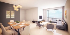 Living Room in 3 BHK Apartment at Emaar Imperial Gardens, Sector 102 – for Sale