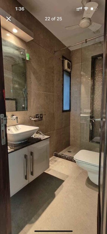Bathroom in 3 BHK Builder Floor at Shivalik Colony – for Rent