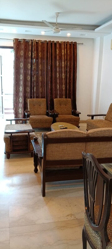 Living Room in 3 BHK Builder Floor at Boutique Residential Apartment, Greater Kailash I – for Rent