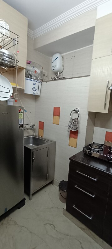 Kitchen in 1.5 BHK Builder Floor at Chittaranjan Park – for Rent