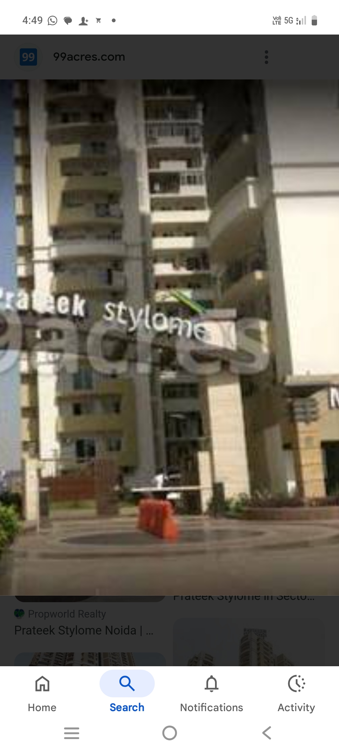 3 BHK + Servant Room,Study Room Apartment For Sale in Prateek Stylome