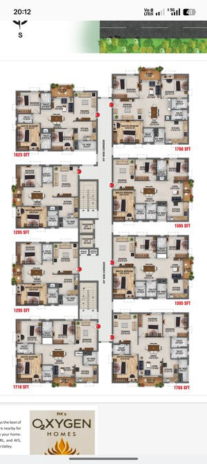 Floor Plan in 3 BHK Villa at RK Oxygen Valley, Mallampet – for Sale