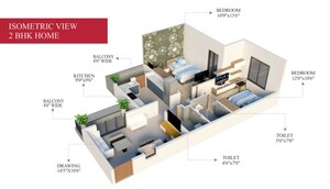 Floor Plan in 2 BHK Apartment at Friends Colony – for Sale