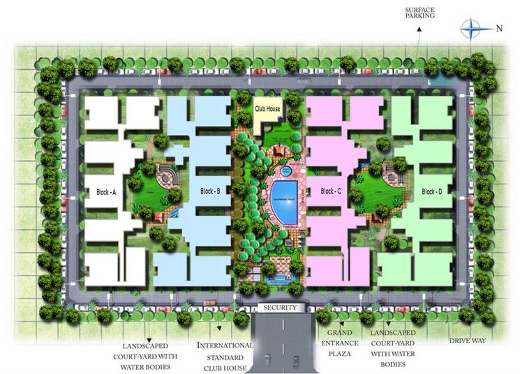 Master Plan, shanders-alta-vista 3 Bedroom 1800 Sq.Ft. Apartment In Electronic City Bangalore 8973413