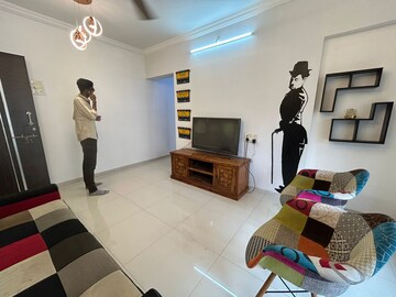 Living Room in 2 BHK Apartment at Cosmos Jewels, Ghodbunder Road – for Sale