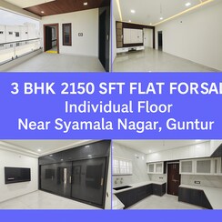 3 BHK + Pooja Room Builder Floor For Sale in Syamala Nagar