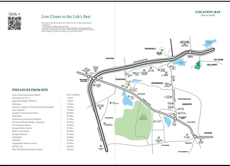 Map Location, sultanpur 3 Bedroom 3016 Sq.Ft. Villa In Sultanpur Hyderabad 8974158
