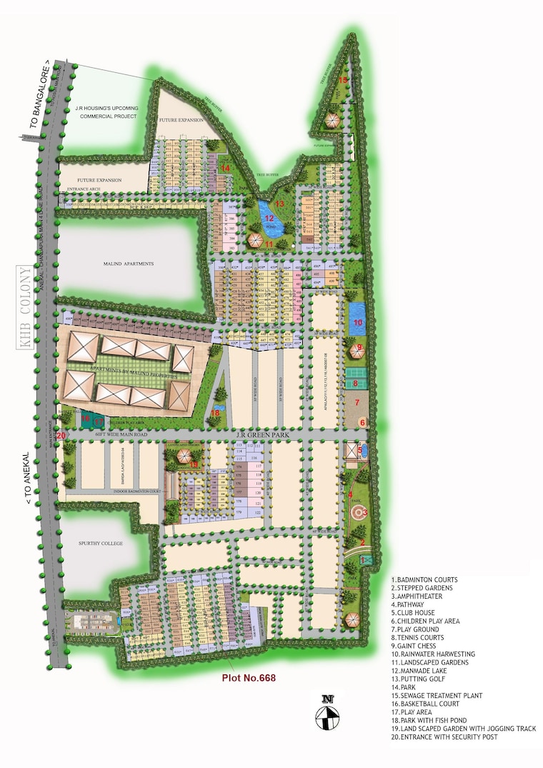 Exterior View, jr-green-park  1850 Sq.Yd. Plot In Hosur Road Bangalore 8974219