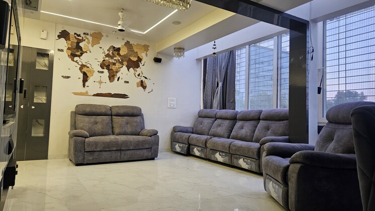 Living Room, royal-spaces 3 Bedroom 1600 Sq.Ft. Apartment In Baner Pune 8974514