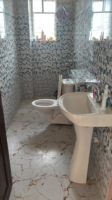 Bathroom in 3 BHK Apartment at Natural City Laketown, Lake Town – for Rent