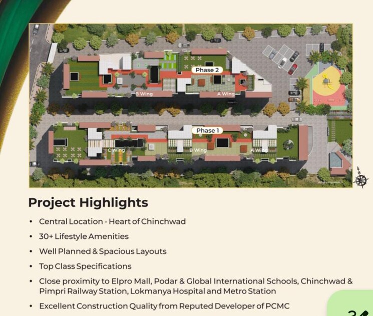 Master Plan, spb-palaash-aayush 2 Bedroom 739 Sq.Ft. Apartment In Chinchwad Pune 8974974