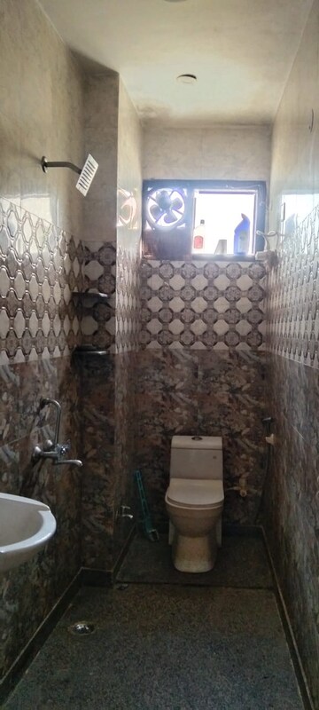 Bathroom in 1 BHK Builder Floor at Mehrauli – for Rent