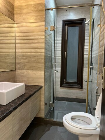 Bathroom in 3 BHK Builder Floor at Ansal Sushant Apartments, Sushant Lok I – for Rent