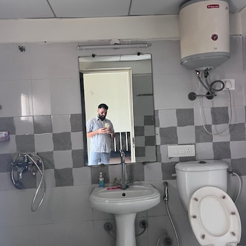 Bathroom in 3 BHK Apartment at Gaur Atulyam, Omicron I Greater Noida – for Rent