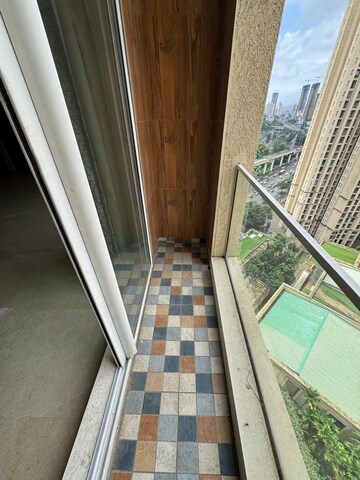 Balcony in 2.5 BHK Apartment at One Hiranandani Park, Ghodbunder Road – for Rent