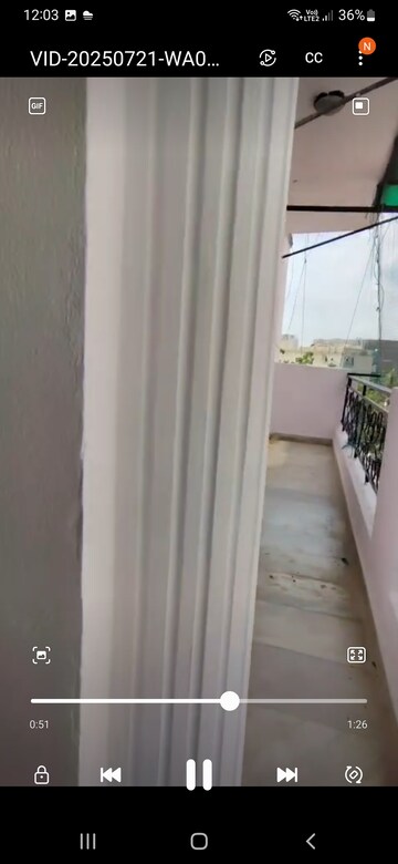 Balcony in 3 BHK Builder Floor at Malviya Nagar – for Rent