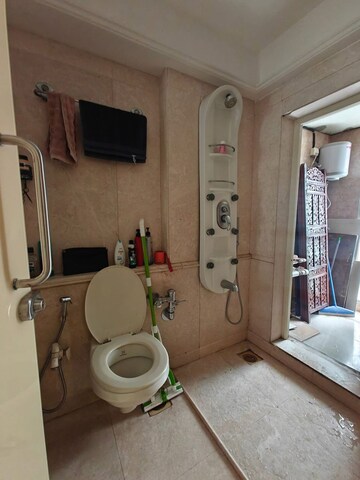 Bathroom in 2 BHK Apartment at Satra Rehana Heights CHS, Santacruz West – for Rent