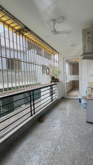 Balcony in 4 BHK Builder Floor at Ansal Sushant Apartments, Sushant Lok I – for Rent