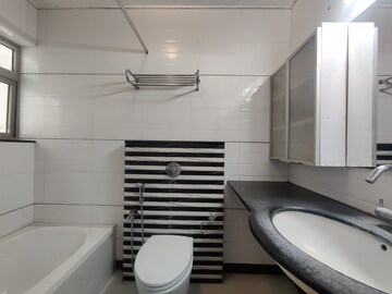 Bathroom in 3 BHK Apartment at Bearys Lakeside Habitat, Sahakara Nagar – for Rent
