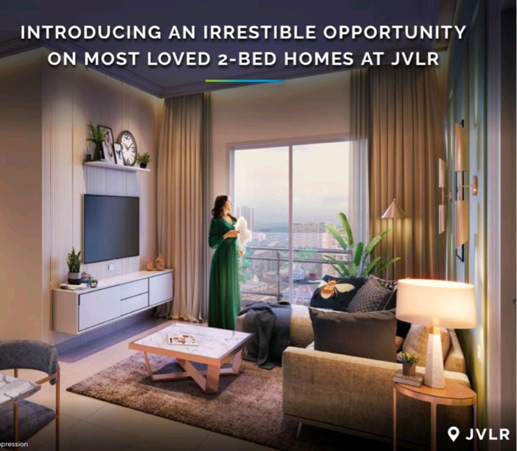 Living Room, kalpataru-vivant 2 Bedroom 616 Sq.Ft. Apartment In Jogeshwari East Mumbai 8977173