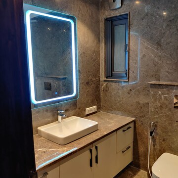 Kitchen in 4 BHK Builder Floor at Sushant Lok I – for Rent