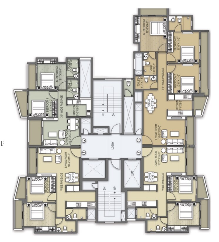 Floor Plan, ana-avant-grade 2 Bedroom 595 Sq.Ft. Apartment In Mira Road Thane 8977924
