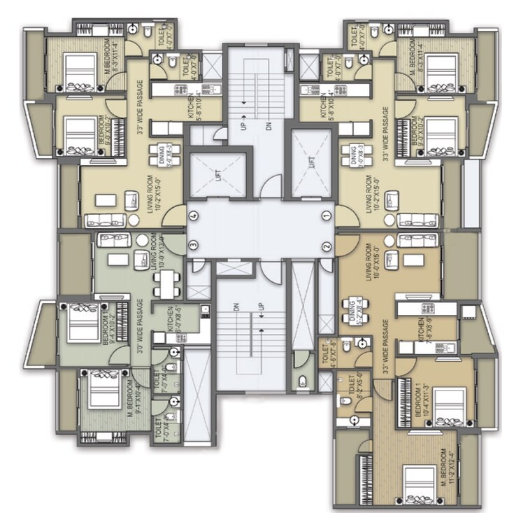 Floor Plan, ana-avant-grade 2 Bedroom 595 Sq.Ft. Apartment In Mira Road Thane 8977924