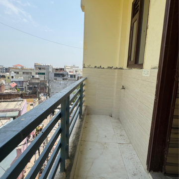 Balcony in 2 BHK Builder Floor at Palm Residency Chhatarpur, Rajpur Khurd Extension – for Rent