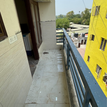 Balcony in 2 BHK Builder Floor at Palm Residency Chhatarpur, Rajpur Khurd Extension – for Rent