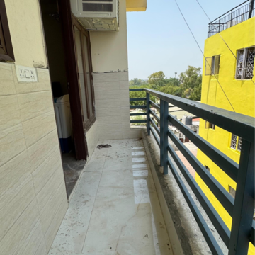 Balcony in 2 BHK Builder Floor at Palm Residency Chhatarpur, Rajpur Khurd Extension – for Rent
