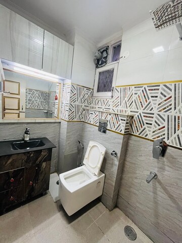 Bathroom in 1 BHK Apartment at Freedom Fighters Enclave – for Rent