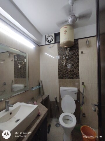 Bathroom in 3 BHK Builder Floor at Mehrauli – for Rent