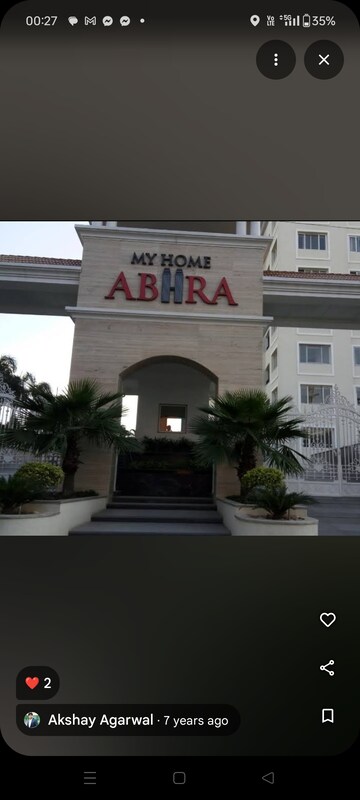 3 BHK Apartment For Rent in My Home Abhra, Madhapur