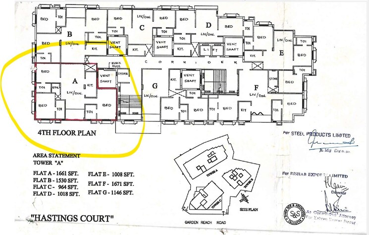 Floor Plan, hastings 3 Bedroom 1661 Sq.Ft. Apartment In Hastings Kolkata 8979244