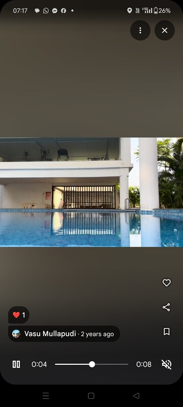 Swimming Pool in 4 BHK Apartment at Vajram Aster Homes, Gopanpally – for Rent