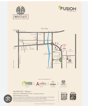 Floor Plan in 4 BHK Apartment at Fusion The Rivulet, Sector 12 Greater Noida – for Sale
