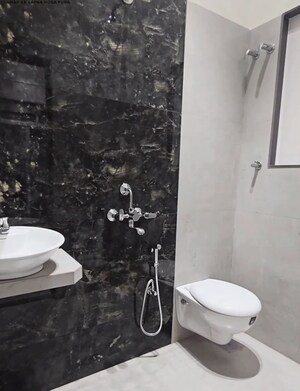 Bathroom in 1 BHK Apartment at Vinay Super Homez Harmony, Virar West – for Sale