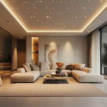 Living Room in 5 BHK Penthouse at ABA County 107, Sector 107 – for Rent