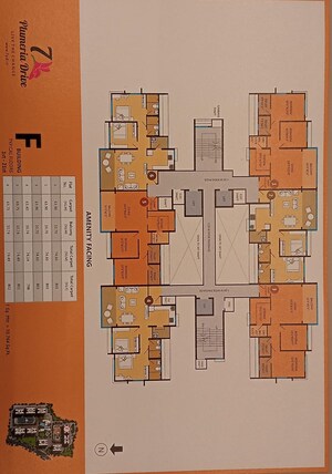 Floor Plan in 3 BHK Apartment at Bhandari 7 Plumeria Drive, Tathawade – for Sale