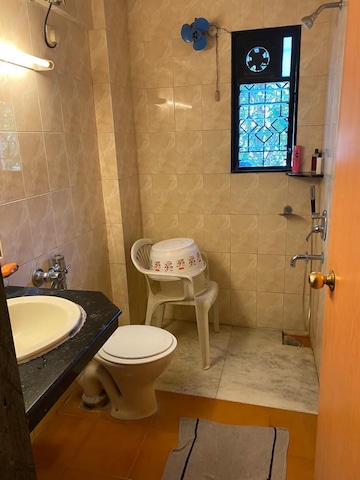 Attached Bathroom in 3 BHK Apartment at Rahul Towers, Kothrud – for Rent