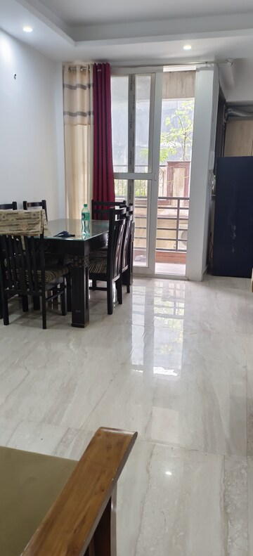 Dining area in 3 BHK Builder Floor at Freedom Fighters Enclave – for Rent