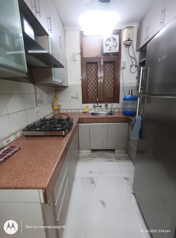 Kitchen in 2 BHK Builder Floor at Malviya Nagar – for Rent